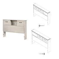 Double Bookcase Headboard - Ulysses Winter Oak