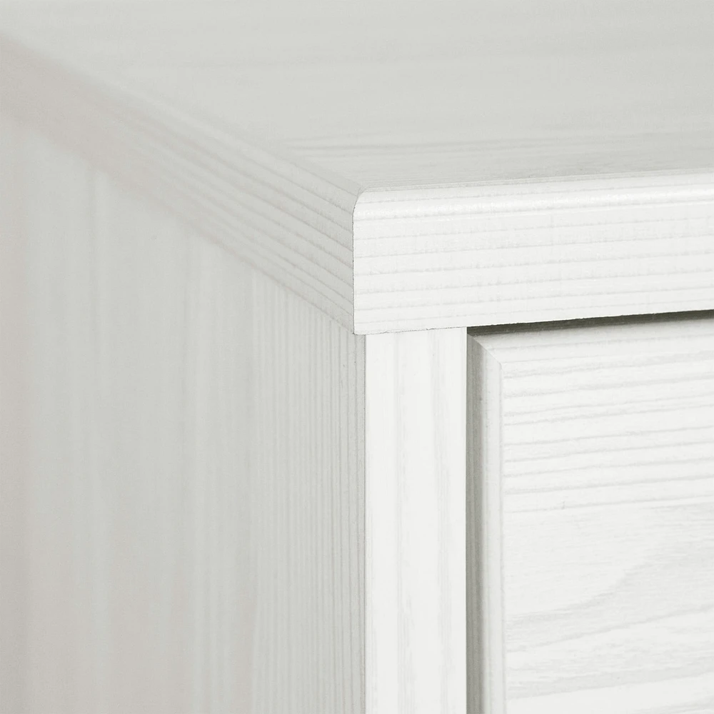 Table de chevet 1 tiroir - Arlen Pin blanc et Noir mat