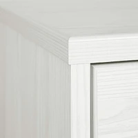 Table de chevet 1 tiroir - Arlen Pin blanc et Noir mat