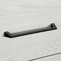 Table de chevet 1 tiroir - Arlen Pin blanc et Noir mat