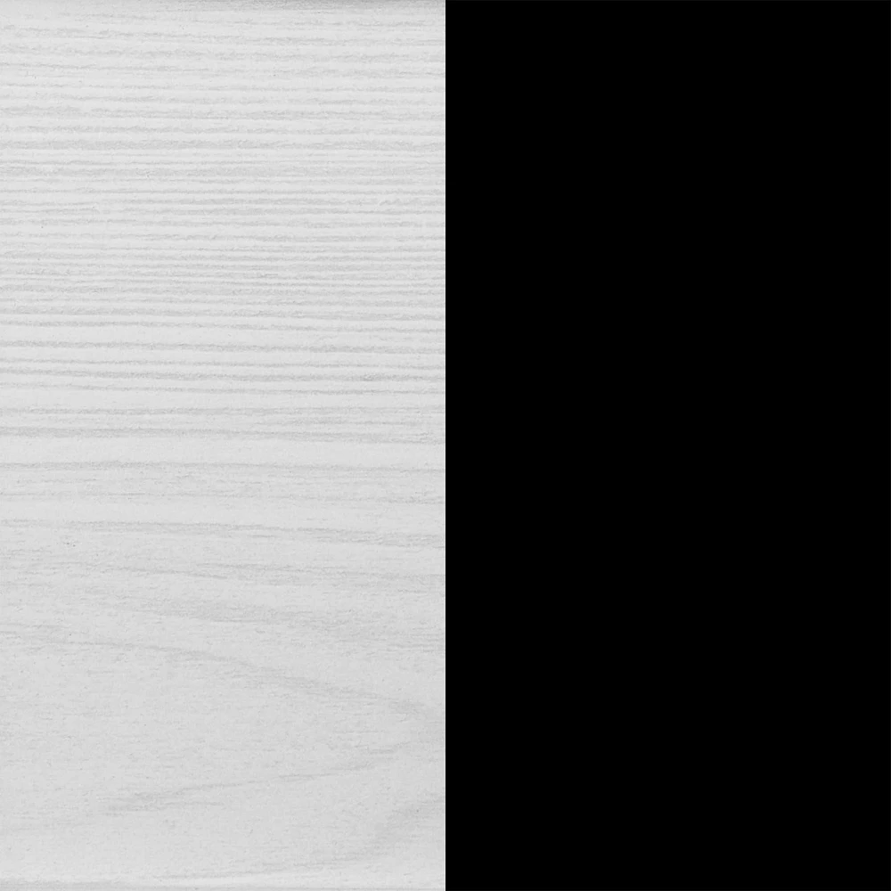 Table de chevet 1 tiroir - Arlen Pin blanc et Noir mat