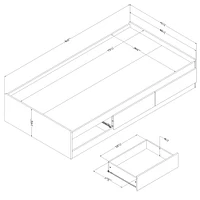 Twin Bed - Tassio Nordik Oak