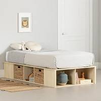 Twin Storage Bed with Baskets - Avilla Bleached Oak
