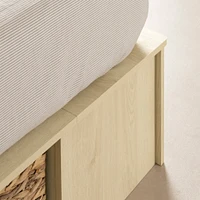 Twin Storage Bed with Baskets - Avilla Bleached Oak