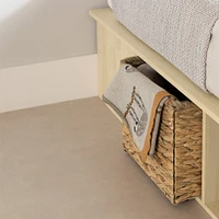 Twin Storage Bed with Baskets - Avilla Bleached Oak