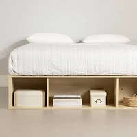 Double Storage Bed with Baskets - Avilla Bleached Oak