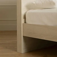 Lit Simple avec tête de lit - August Chêne blanchi ( Exclusivité Clément )