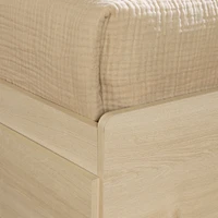 3-Drawer Mates Bed - August Bleached Oak