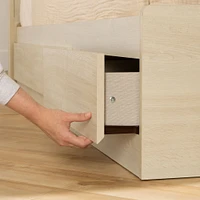 3-Drawer Mates Bed - August Bleached Oak