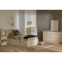 3-Drawer Mates Bed - August Bleached Oak