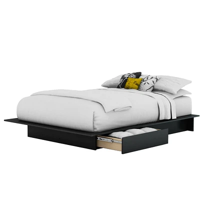 Step One Double Platform Bed - Pure Black