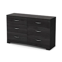 Commode Double 6 Tiroirs Step One - Chêne Gris
