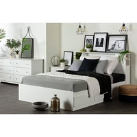 Vito Double Bookcase Headboard - Pure White