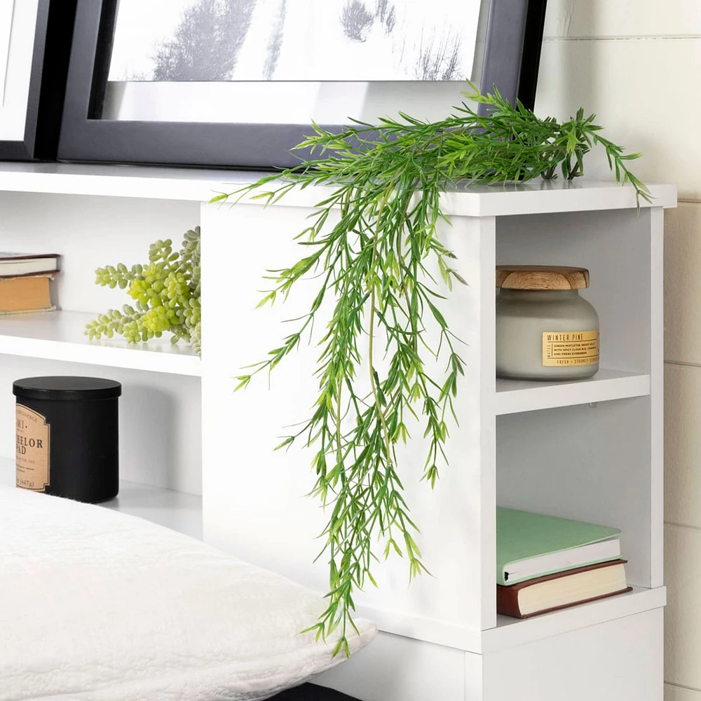 Vito Double Bookcase Headboard - Pure White