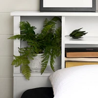Vito Double Bookcase Headboard - Pure White