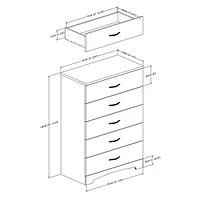 Step One 5-Drawer Chest - Pure White