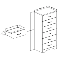 Step One 6-drawer lingerie chest  - Pure White