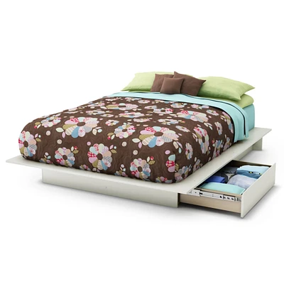 Step One Queen / Double Platform Bed - Pure White