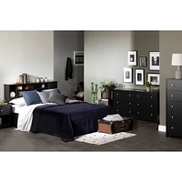 Commode 5 Tiroirs Vito - Noir Solide
