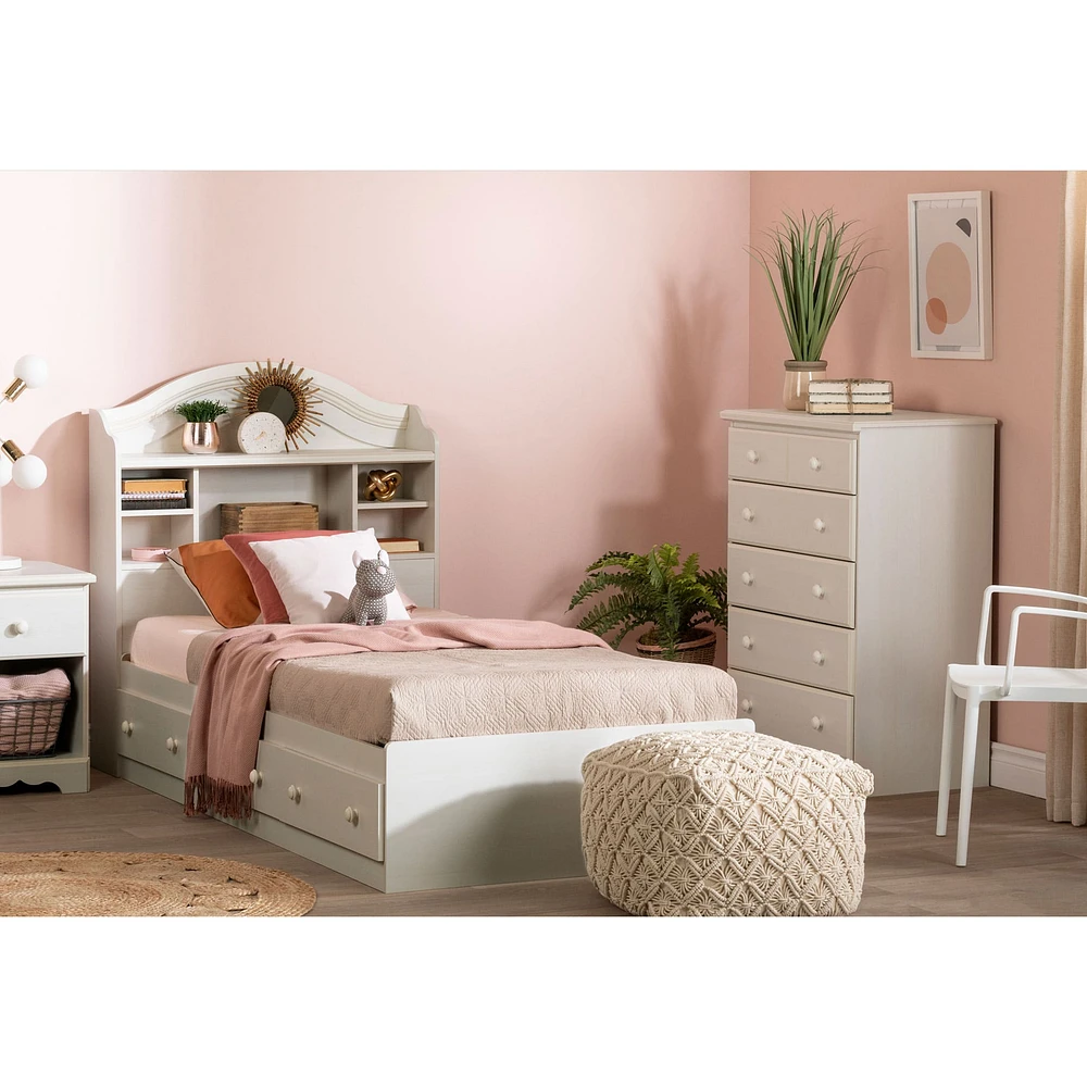 Lit Matelot 3 Tiroirs - Summer Breeze Blanc antique