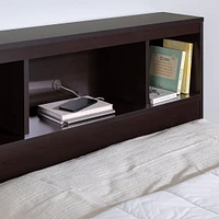 Spark Twin Bookcase Headboard - Chocolate