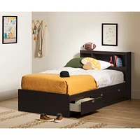 Spark Twin Bookcase Headboard - Chocolate