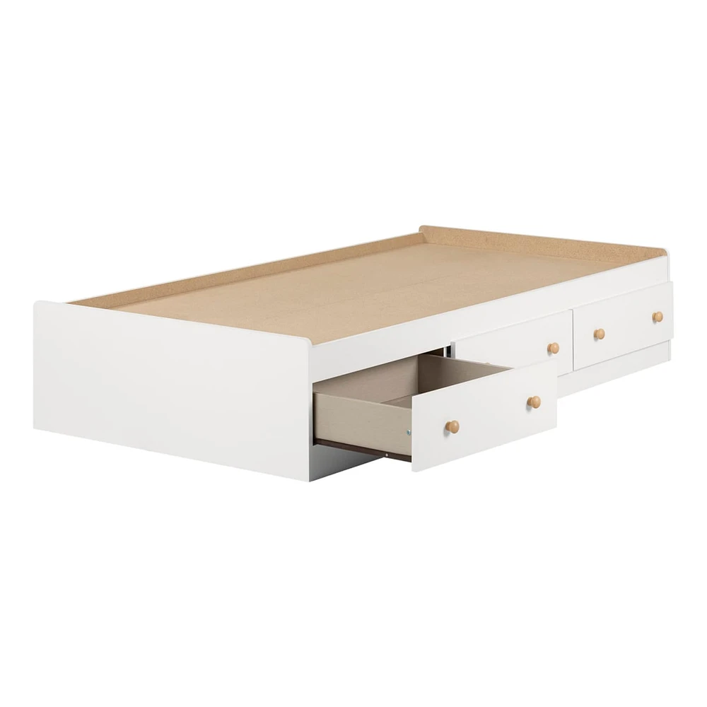 Lit Matelot Simple 3 Tiroirs Summertime - Blanc Solide