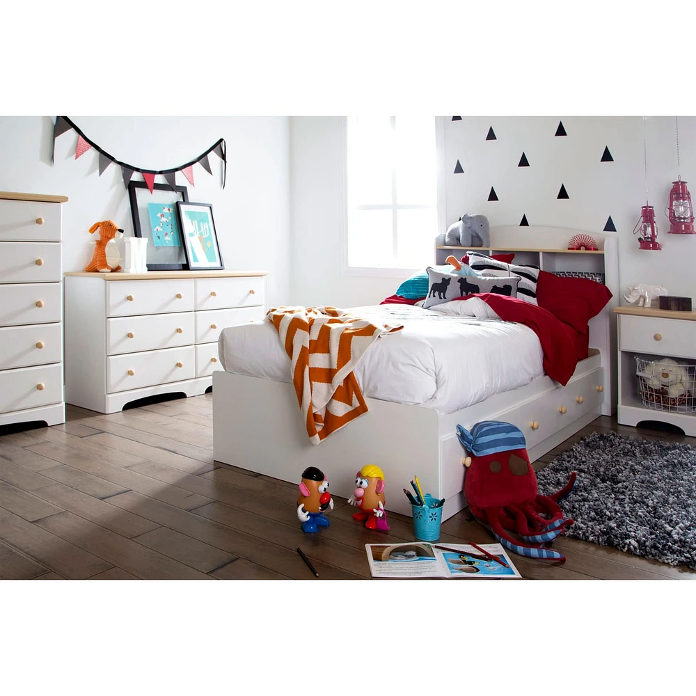Lit Matelot Simple 3 Tiroirs Summertime - Blanc Solide