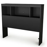 Tête de Lit Simple Bibliothèque Spark - Noir Solide