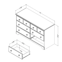 Summer Breeze 6-Drawer Double Dresser - Blueberry