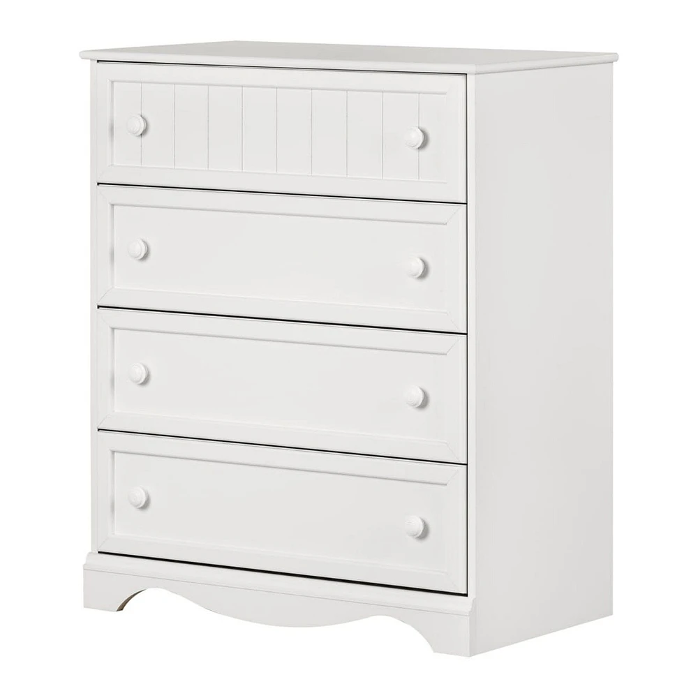 Commode 4 Tiroirs Savannah - Blanc Solide