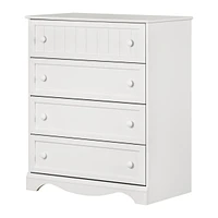 Commode 4 Tiroirs Savannah - Blanc Solide
