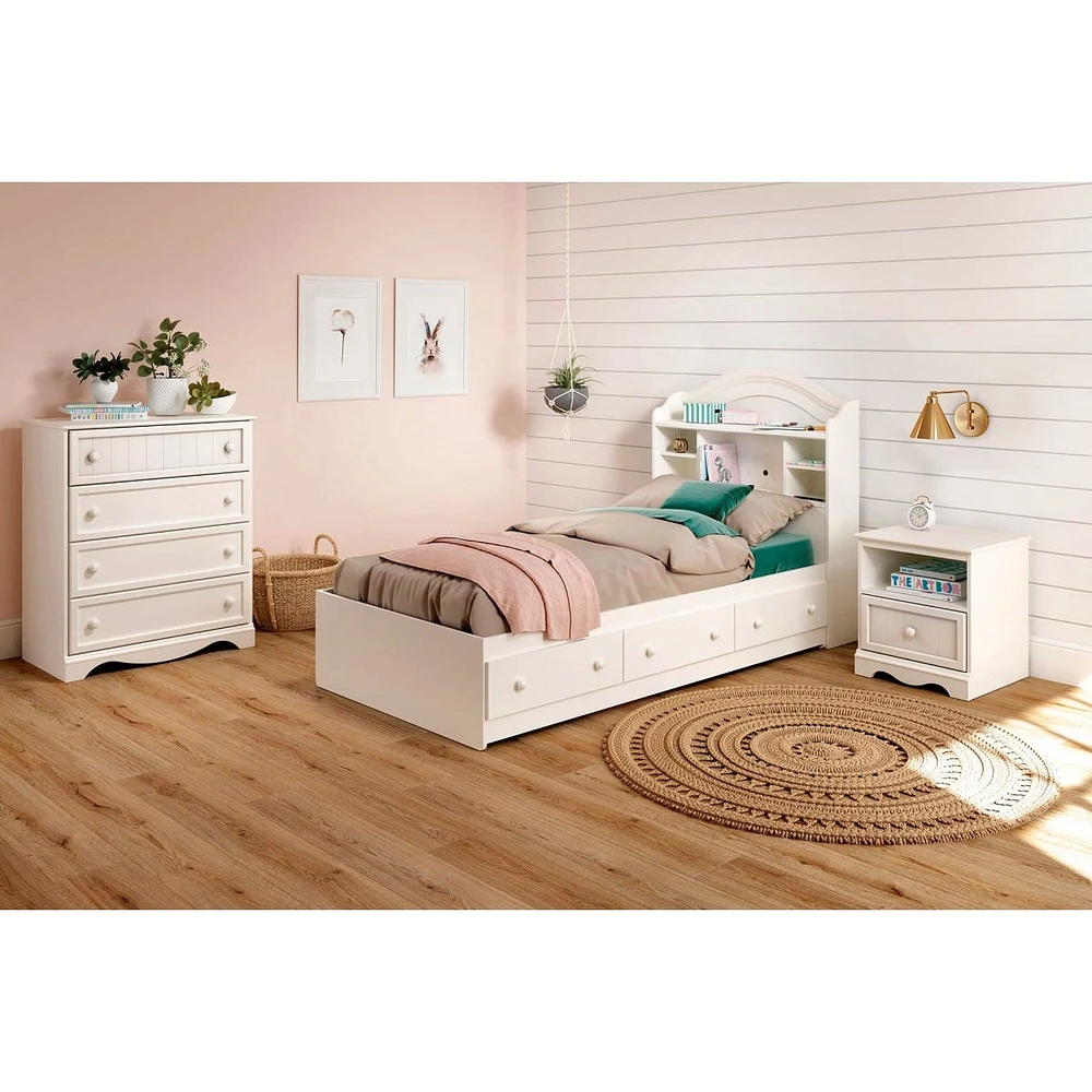 Commode 4 Tiroirs Savannah - Blanc Solide