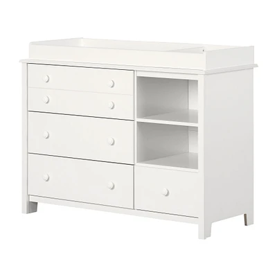 Little Smileys Changing Table with Station - Pure White