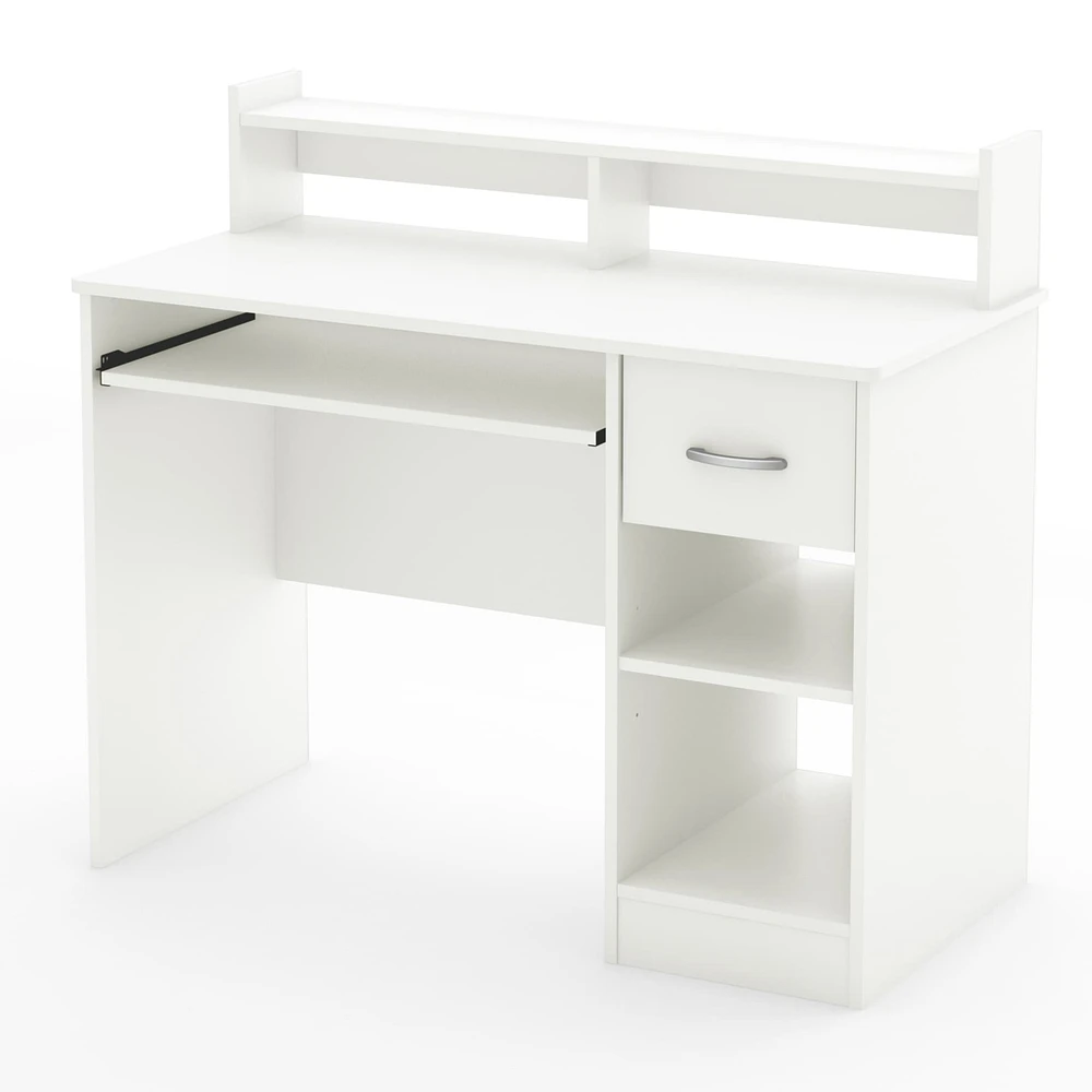 Desk with Keyboard Tray - Axess Pure White