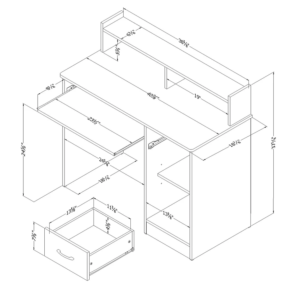 Desk with Keyboard Tray