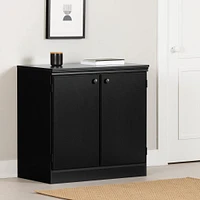 Small 2-Door Storage Cabinet - Morgan Pure Black