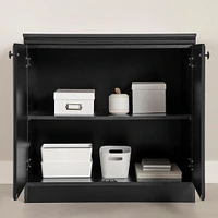 Small 2-Door Storage Cabinet - Morgan Pure Black