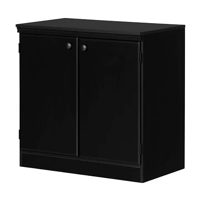 Small 2-Door Storage Cabinet - Morgan Pure Black