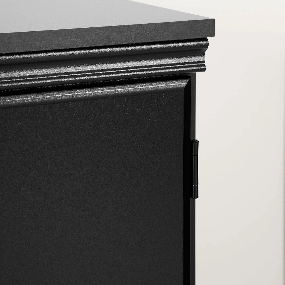 Small 2-Door Storage Cabinet - Morgan Pure Black