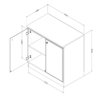 Small 2-Door Storage Cabinet - Morgan Pure Black