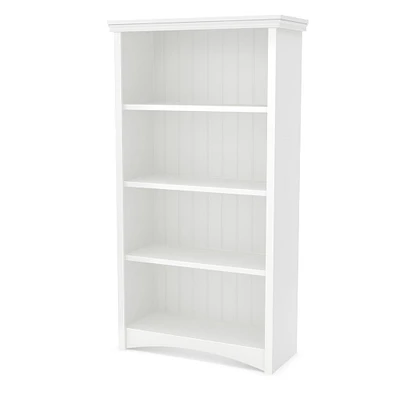 Bibliothèque 4 Tablettes - Gascony Blanc Solide