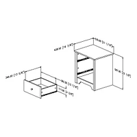 1-Drawer Nightstand - Vito Soft Gray