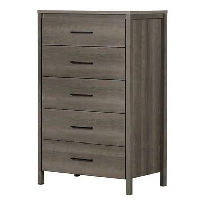 Commode 5 Tiroirs Gravity - Érable Cendré
