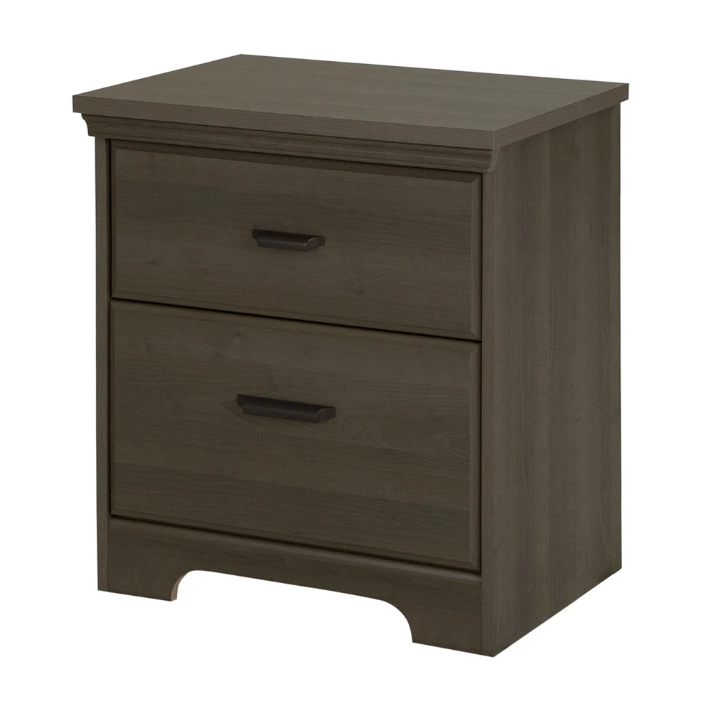 2-Drawer Nightstand - Versa Gray Maple
