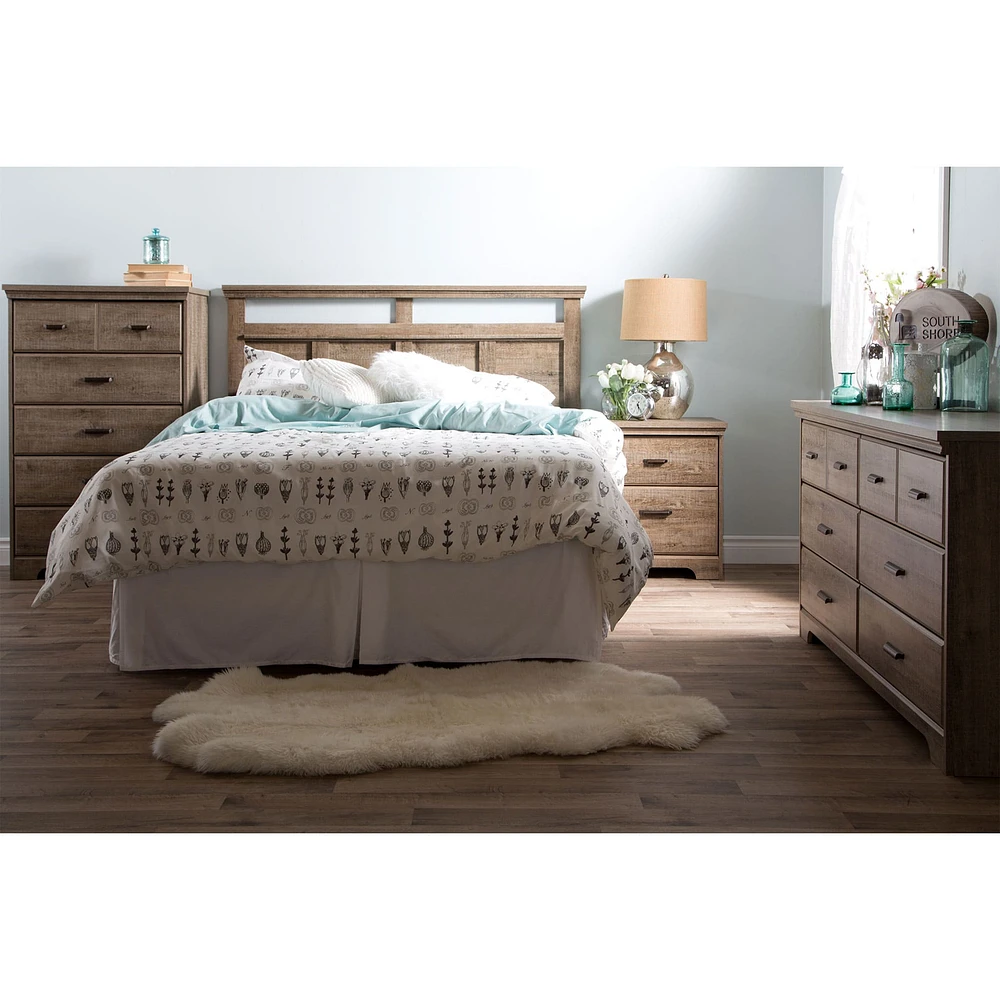 Commode 5 Tiroirs - Versa Chêne Vieilli