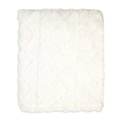 Plush blanket ecru 76cm x 91cm