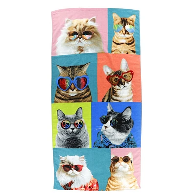 Serviette de Plage - Chats Sympas