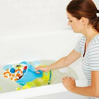 Moby Scoop and Splash Bath Toy Organizer - Blue/Yellow