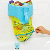 Moby Scoop and Splash Bath Toy Organizer - Blue/Yellow